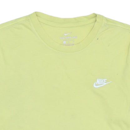 Nike Men's Yellow Crew Neck Short Sleeve Cotton T-Shirt M