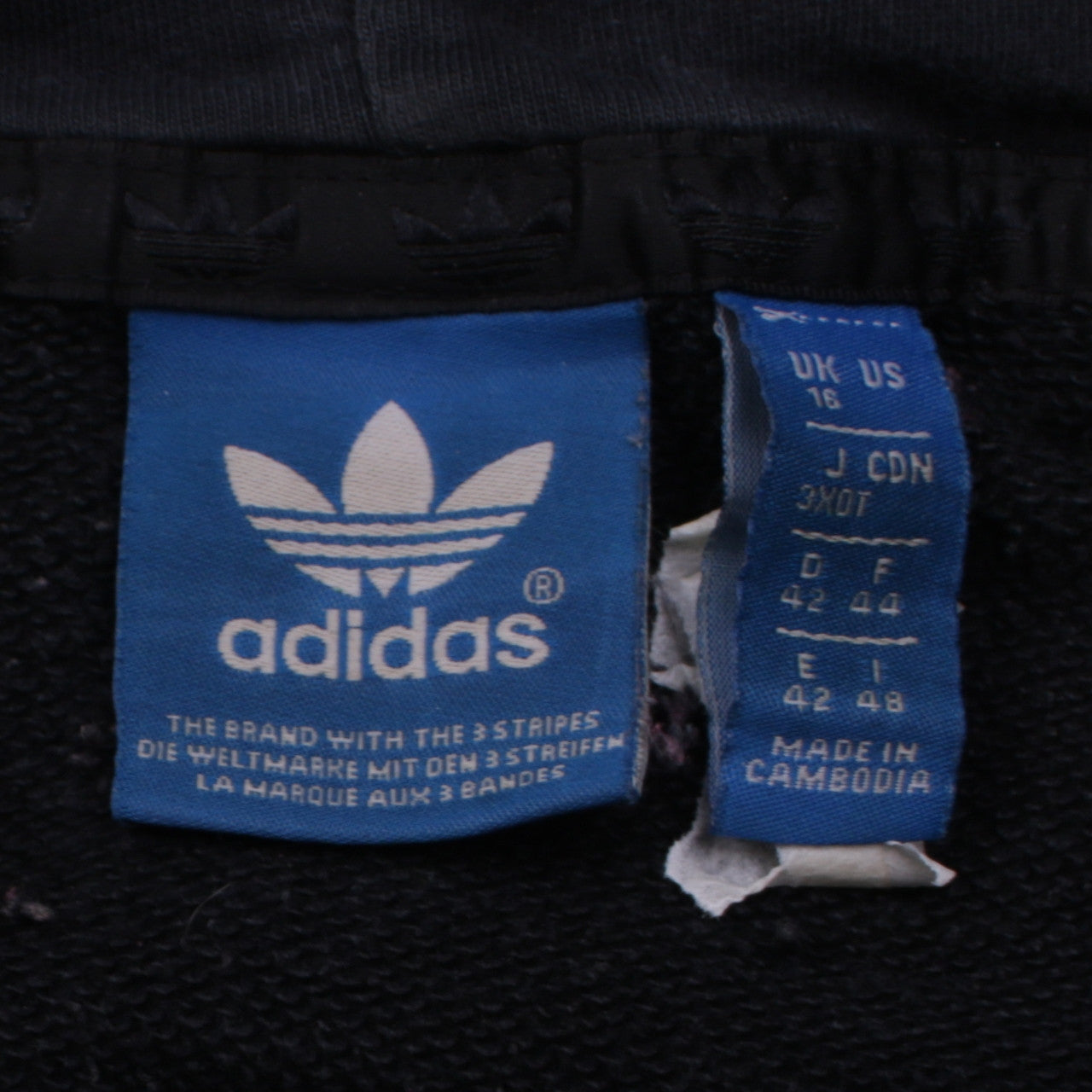 Womens UK Size 16 adidas Black Pullover Hoodie
