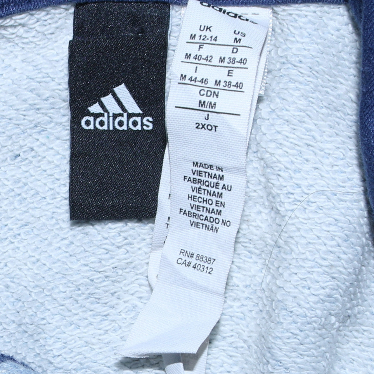 Womens UK Size M adidas Blue Pullover Hoodie