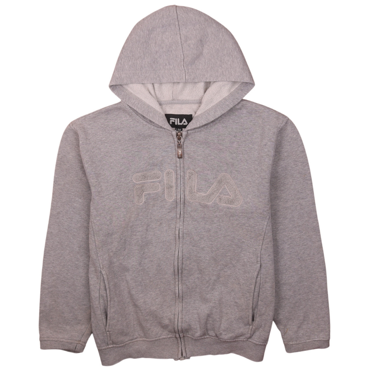 Womens UK Size L FILA Grey Full Zip Hoodie