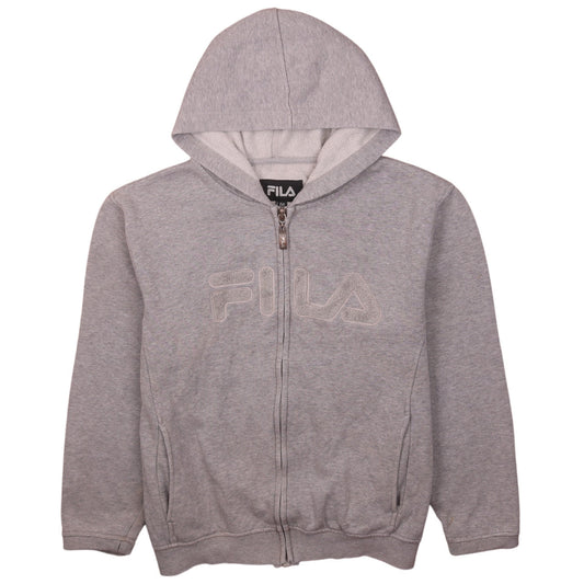 Womens UK Size L FILA Grey Full Zip Hoodie