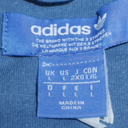 Mens UK Size L adidas Blue Full Zip Hoodie