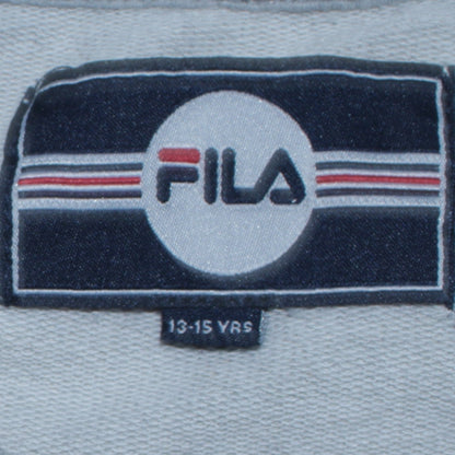 Fila Boys Grey Logo Pullover Sweatshirt 13-14 Years Long Sleeve Crew Neck