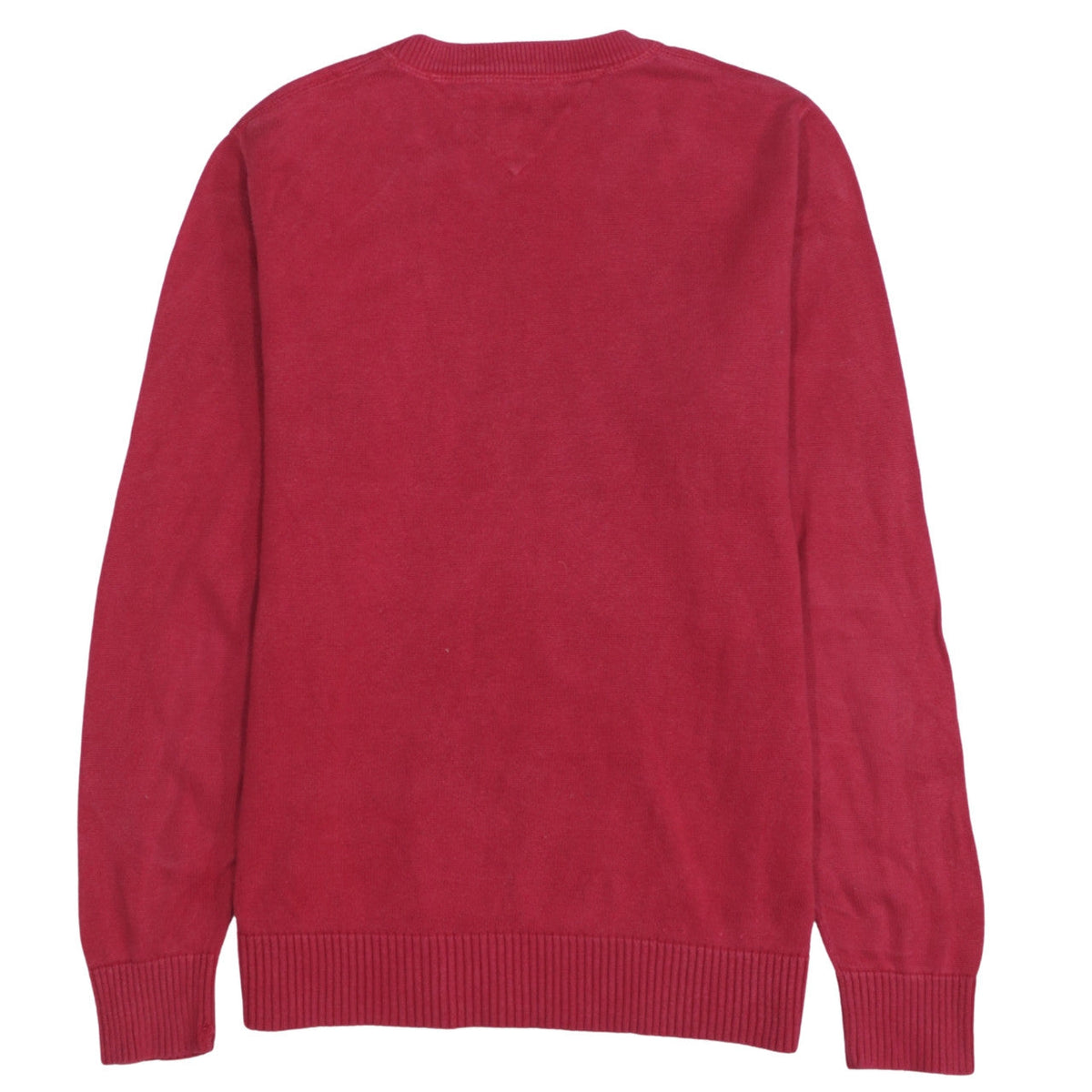Tommy Hilfiger Men Red Cotton Crew Neck Pullover Jumper S