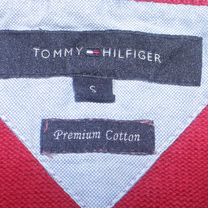 Tommy Hilfiger Men Red Cotton Crew Neck Pullover Jumper S