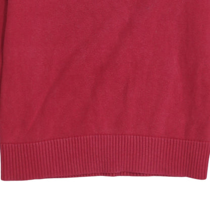 Tommy Hilfiger Men Red Cotton Crew Neck Pullover Jumper S