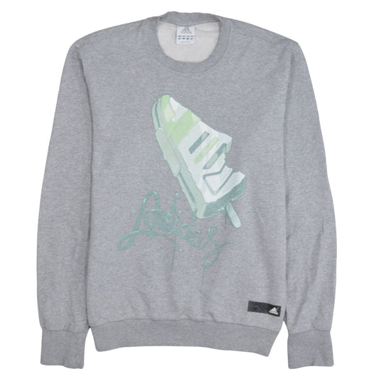 Mens UK Size M adidas Grey Pullover Sweatshirt
