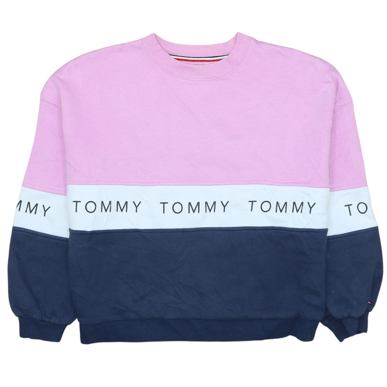 Womens UK Size S Tommy Jeans Multicoloured Pullover Sweatshirt