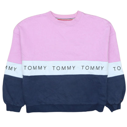 Womens UK Size S Tommy Jeans Multicoloured Pullover Sweatshirt