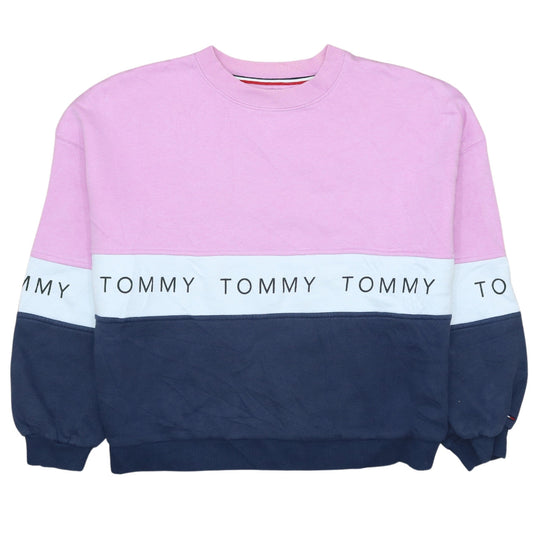 Womens UK Size S Tommy Jeans Multicoloured Pullover Sweatshirt