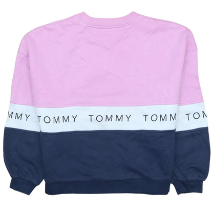 Womens UK Size S Tommy Jeans Multicoloured Pullover Sweatshirt