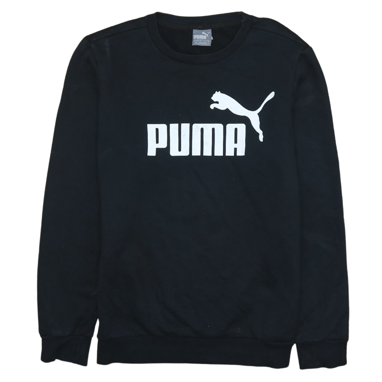 Womens UK Size S PUMA Black Pullover Sweatshirt