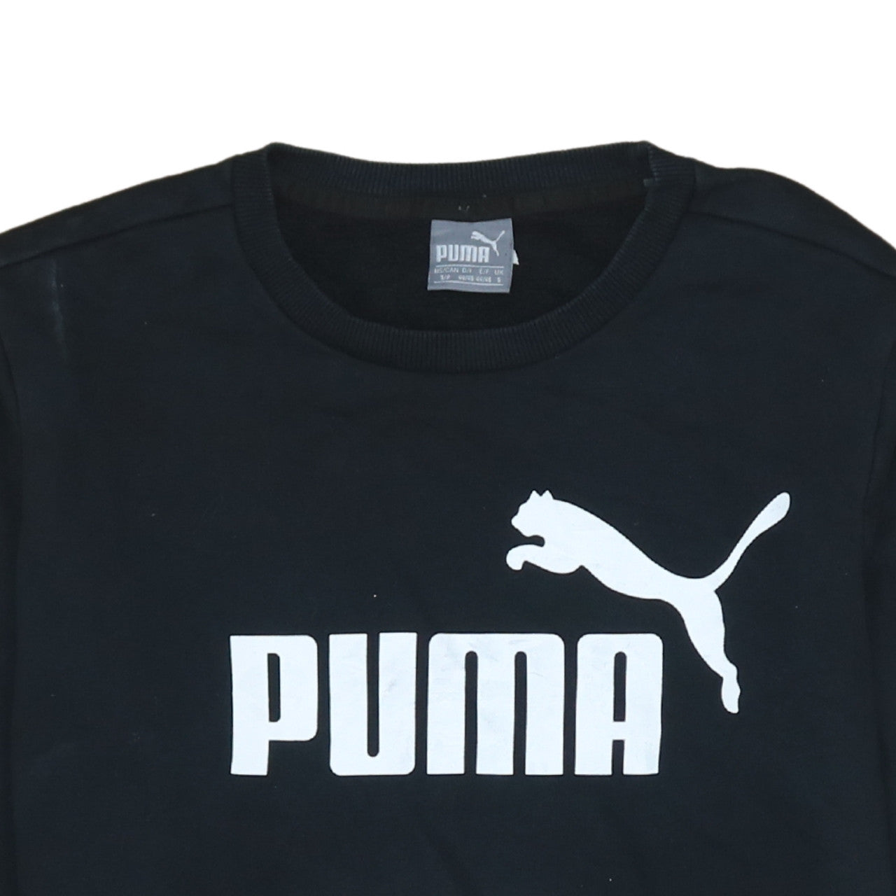 Womens UK Size S PUMA Black Pullover Sweatshirt