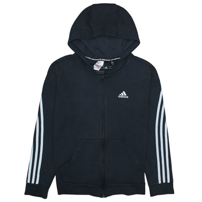 Boys UK Size 14-15 Years adidas Black Full Zip Hoodie