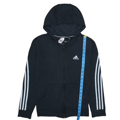 Boys UK Size 14-15 Years adidas Black Full Zip Hoodie