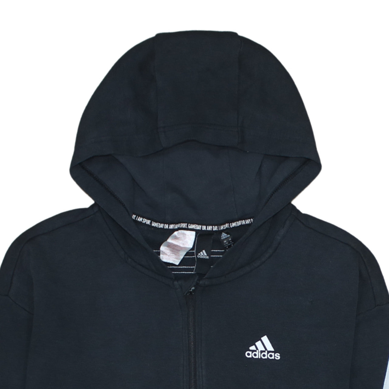 Boys UK Size 14-15 Years adidas Black Full Zip Hoodie