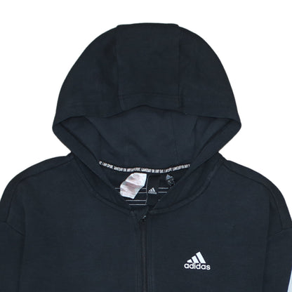Boys UK Size 14-15 Years adidas Black Full Zip Hoodie