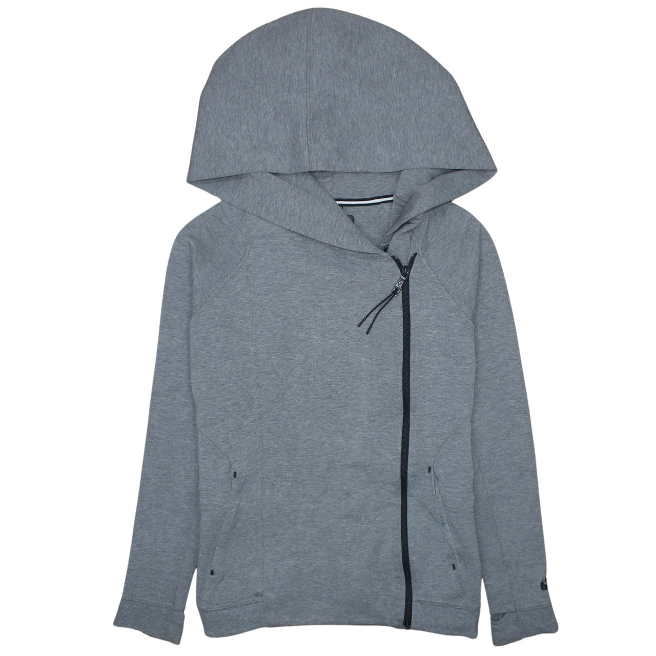 Womens UK Size S Nike Grey Full Zip Hoodie