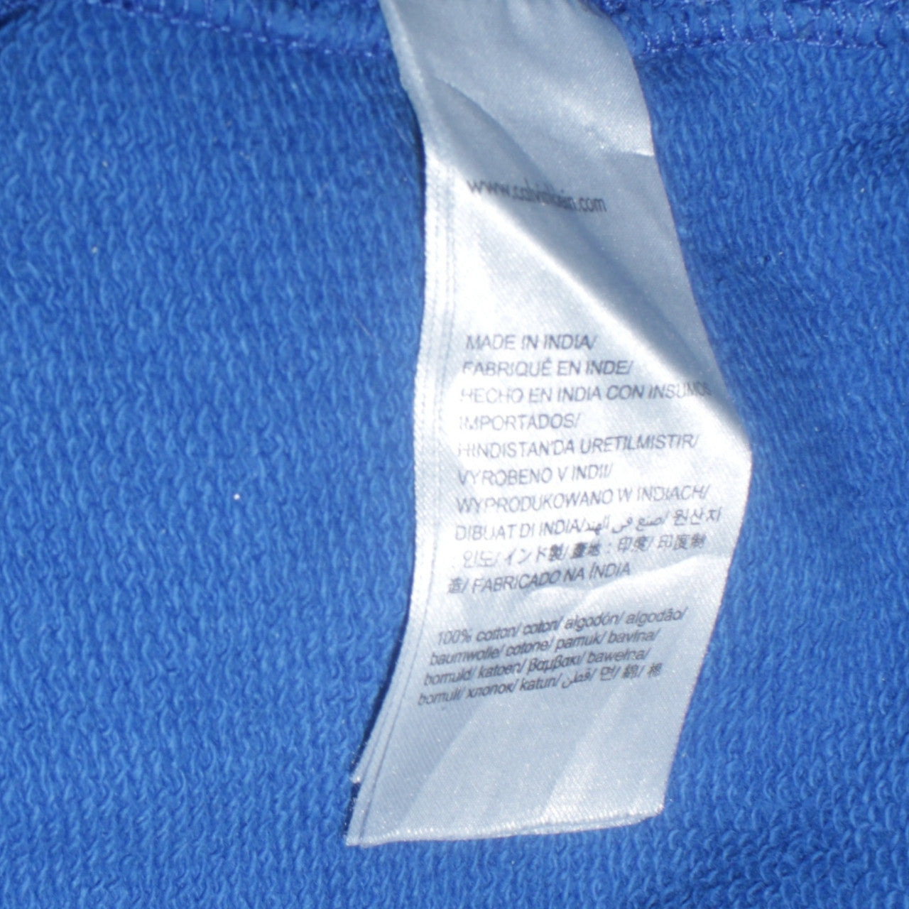 Womens UK Size M Calvin Klein Jeans Blue Pullover Hoodie