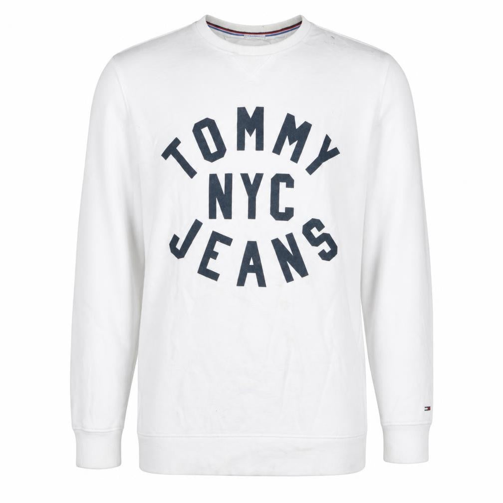 Mens UK Size XL Tommy Jeans White Pullover Sweatshirt