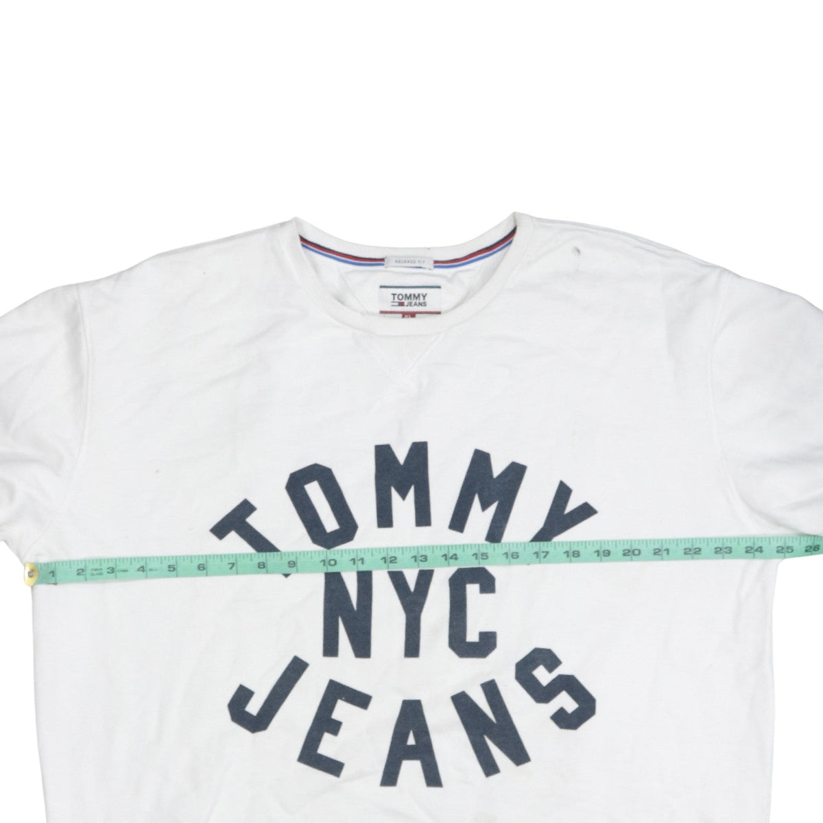 Mens UK Size XL Tommy Jeans White Pullover Sweatshirt