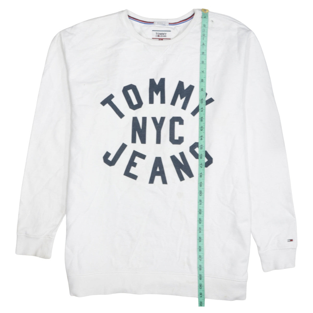 Mens UK Size XL Tommy Jeans White Pullover Sweatshirt
