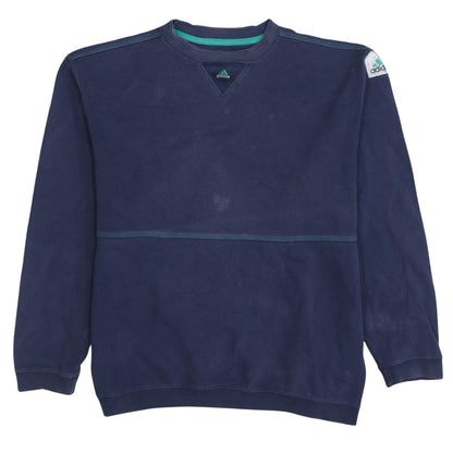 Mens UK Size L adidas Blue Pullover Sweatshirt