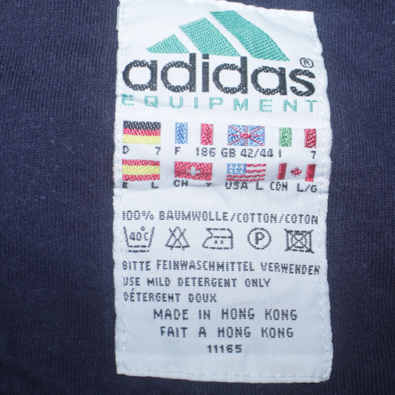 Mens UK Size L adidas Blue Pullover Sweatshirt