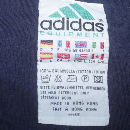 Mens UK Size L adidas Blue Pullover Sweatshirt