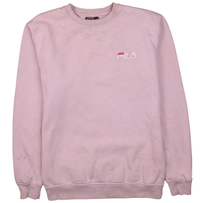 Womens UK Size M FILA Pink Pullover Sweatshirt