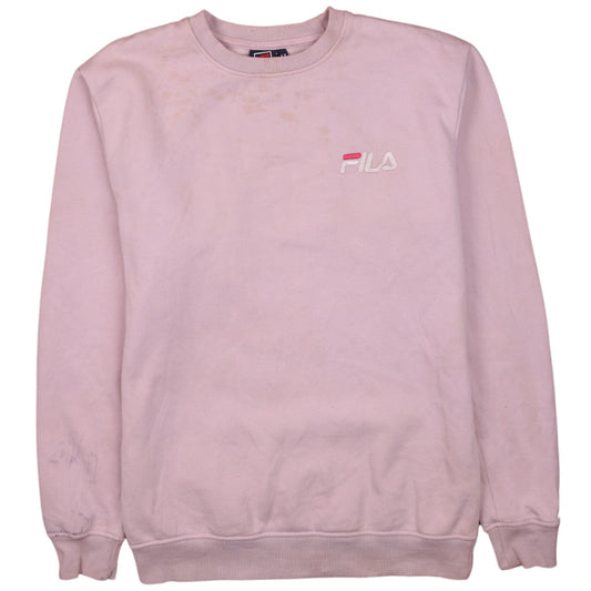 Womens UK Size M FILA Pink Pullover Sweatshirt