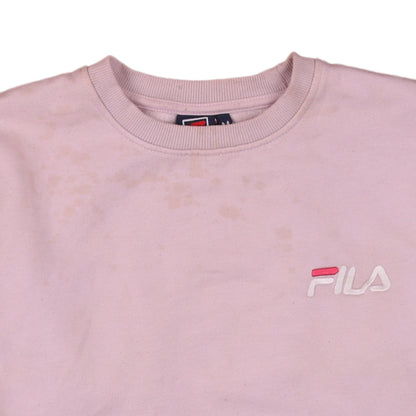 Womens UK Size M FILA Pink Pullover Sweatshirt