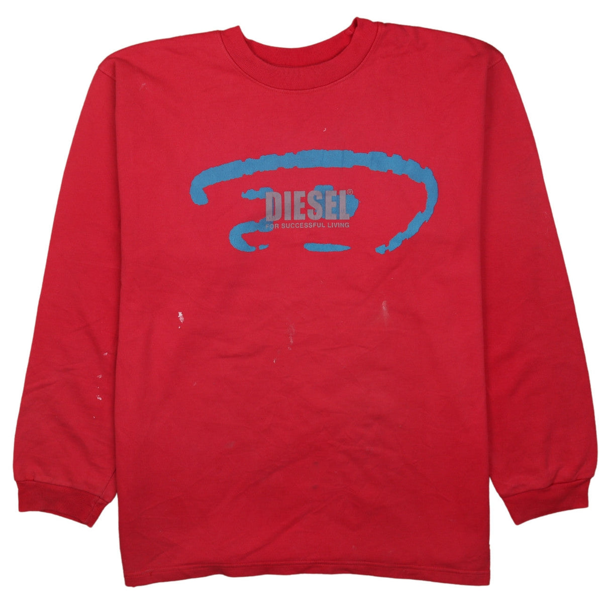 Mens UK Size XL Diesel Red Pullover Sweatshirt