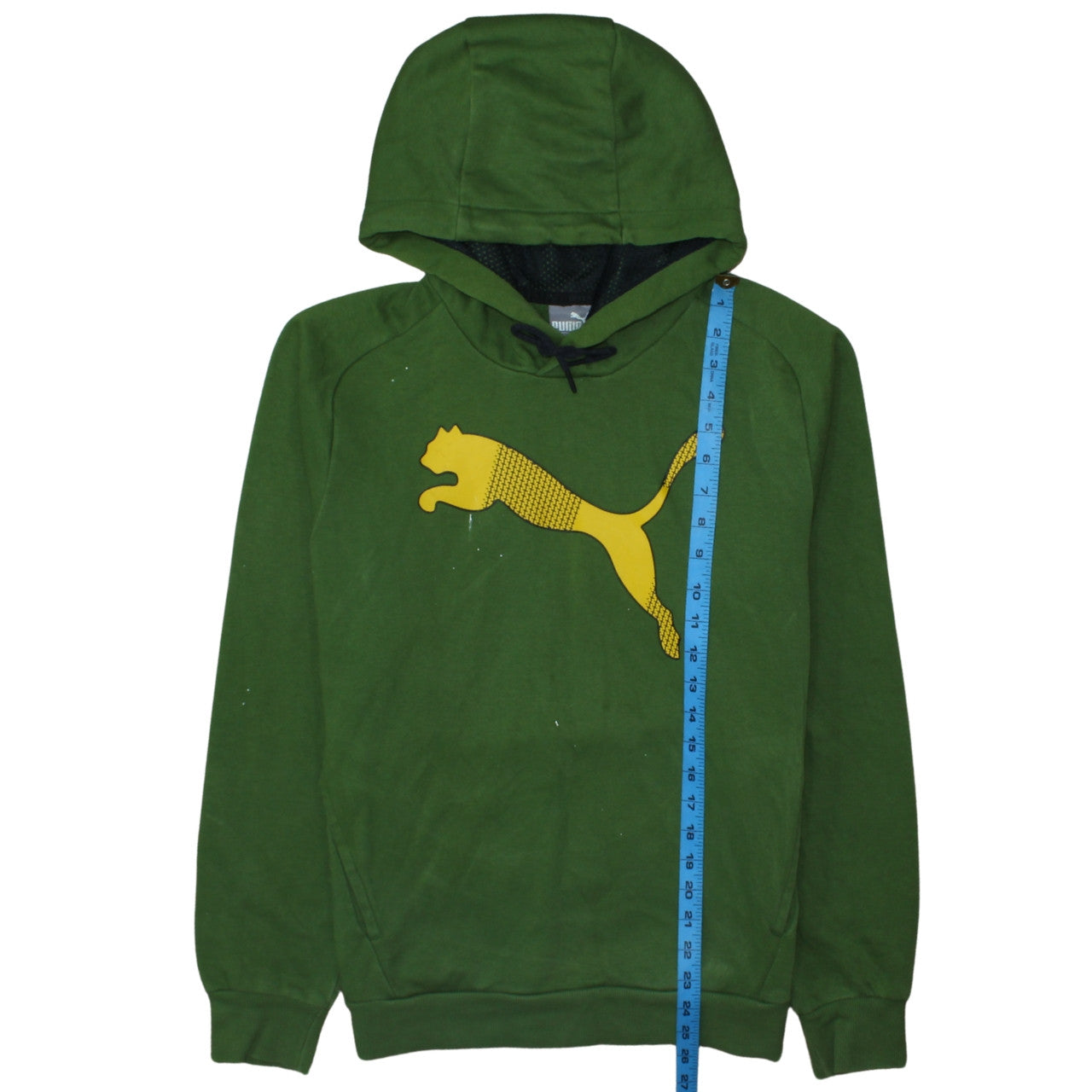 Mens UK Size S PUMA Green Pullover Hoodie
