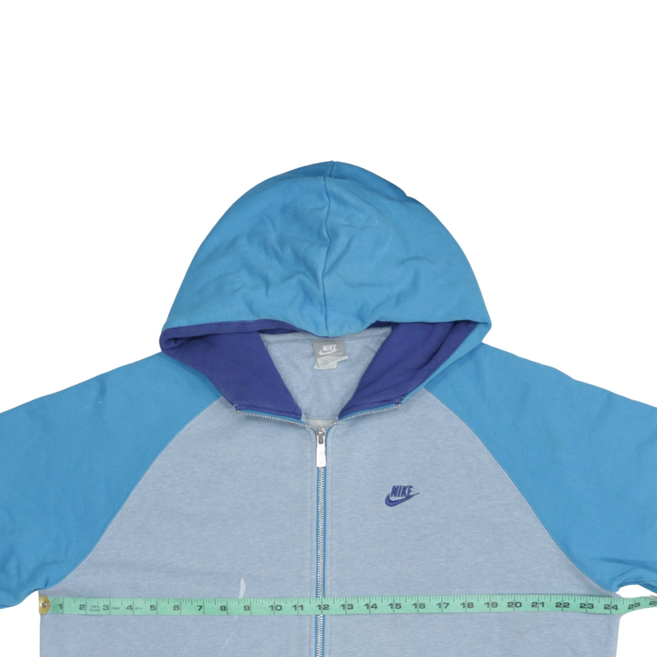 Mens UK Size L Nike Blue Full Zip Hoodie