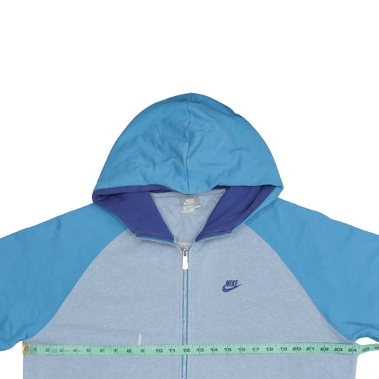 Mens UK Size L Nike Blue Full Zip Hoodie