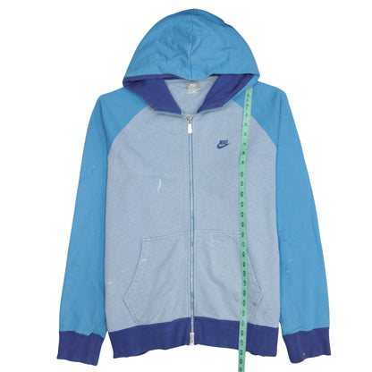 Mens UK Size L Nike Blue Full Zip Hoodie