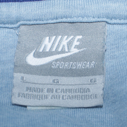 Mens UK Size L Nike Blue Full Zip Hoodie