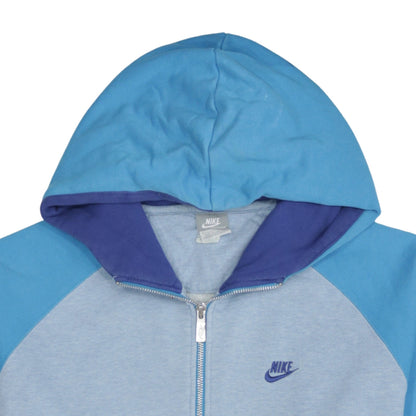 Mens UK Size L Nike Blue Full Zip Hoodie