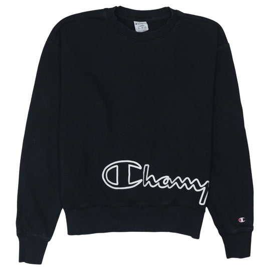Womens UK Size L Champion Black Pullover Sweatshirt