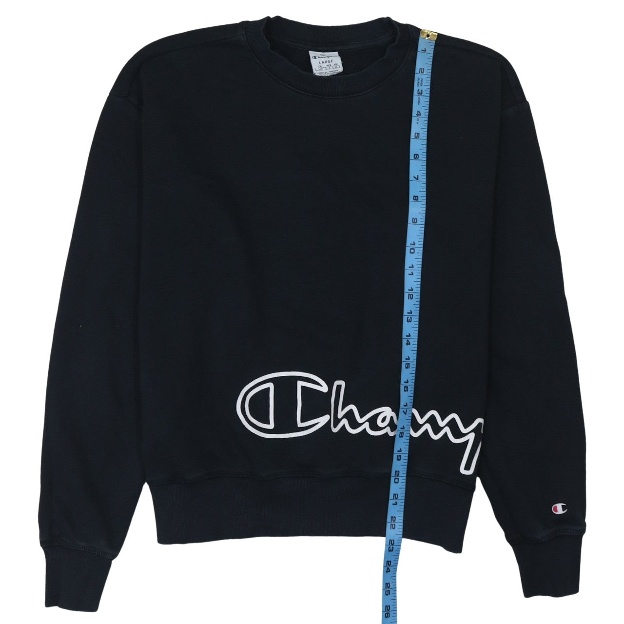 Womens UK Size L Champion Black Pullover Sweatshirt