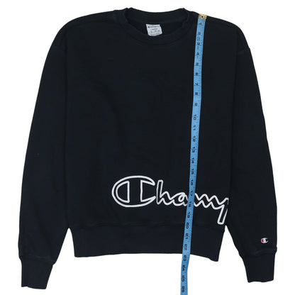 Womens UK Size L Champion Black Pullover Sweatshirt