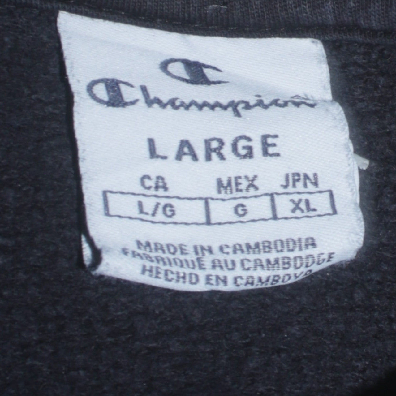 Womens UK Size L Champion Black Pullover Sweatshirt