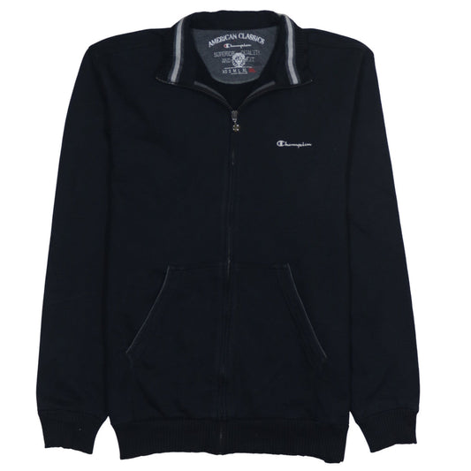 Champion Men’s Black 2XL Track Jacket Full Zip Cotton Blend