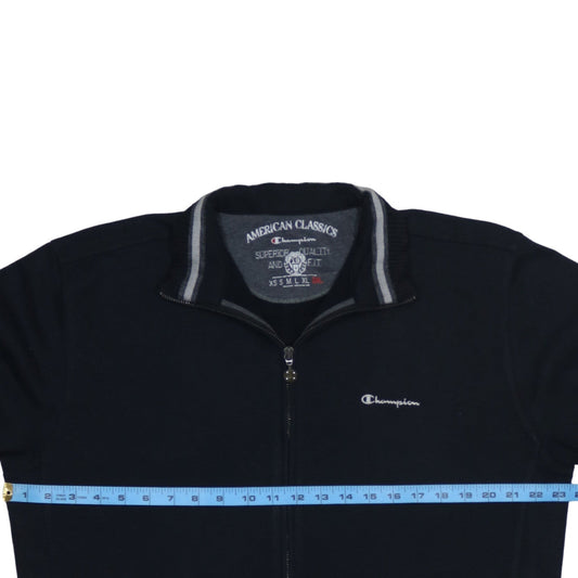 Champion Men’s Black 2XL Track Jacket Full Zip Cotton Blend