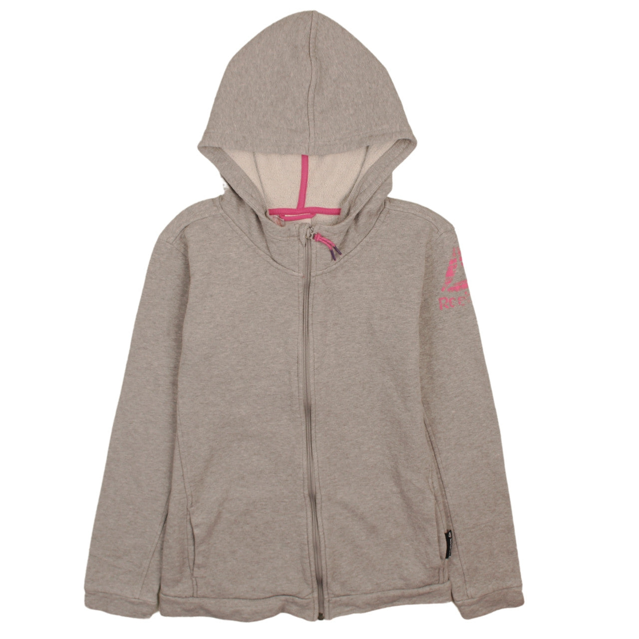 Girls UK Size 13-14 Years Reebok Grey Full Zip Hoodie