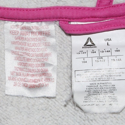 Girls UK Size 13-14 Years Reebok Grey Full Zip Hoodie