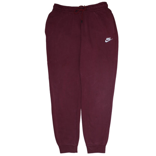 Womens UK Size M Nike Regular Fit Jogger Red Trousers