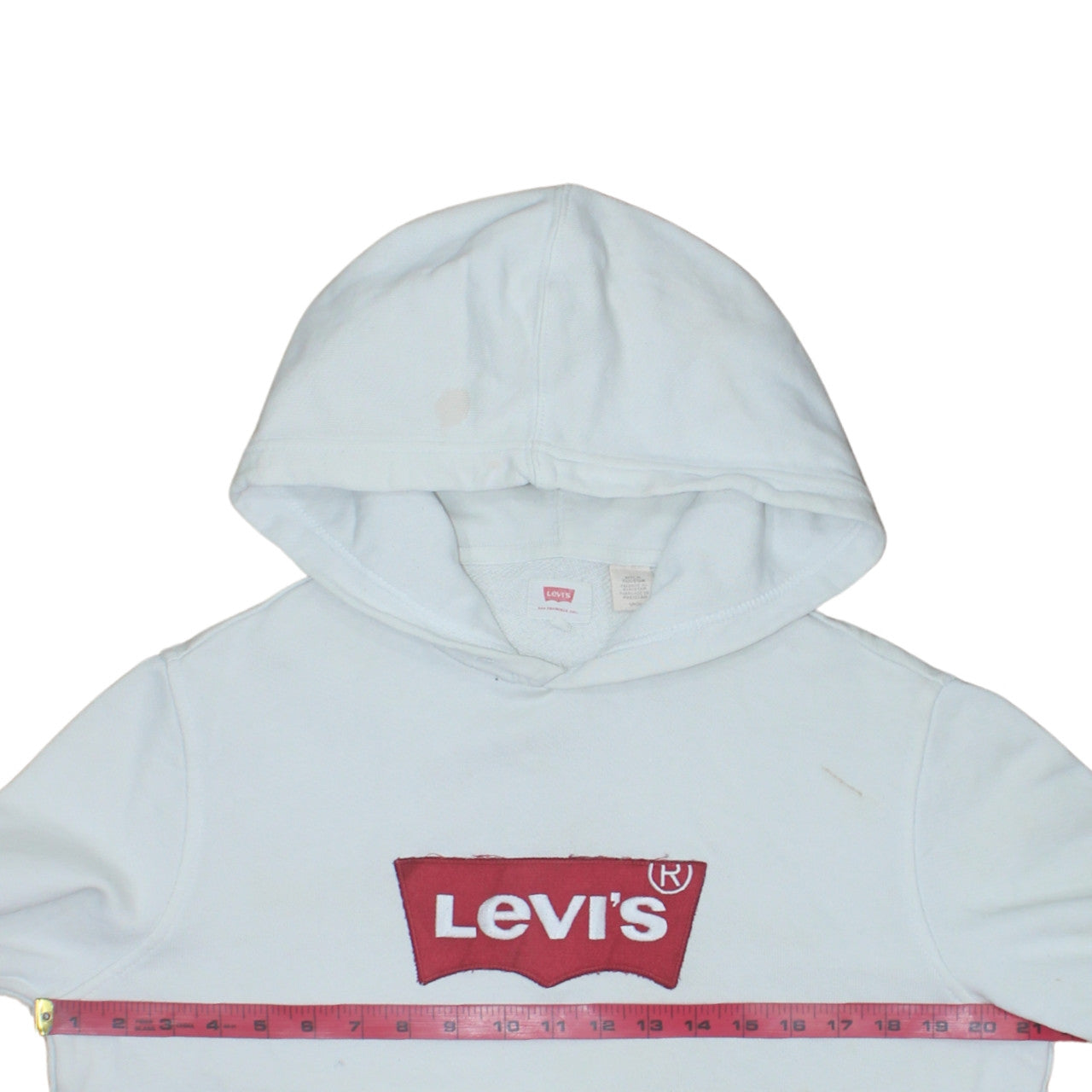 Womens UK Size S Levi's White Pullover Hoodie