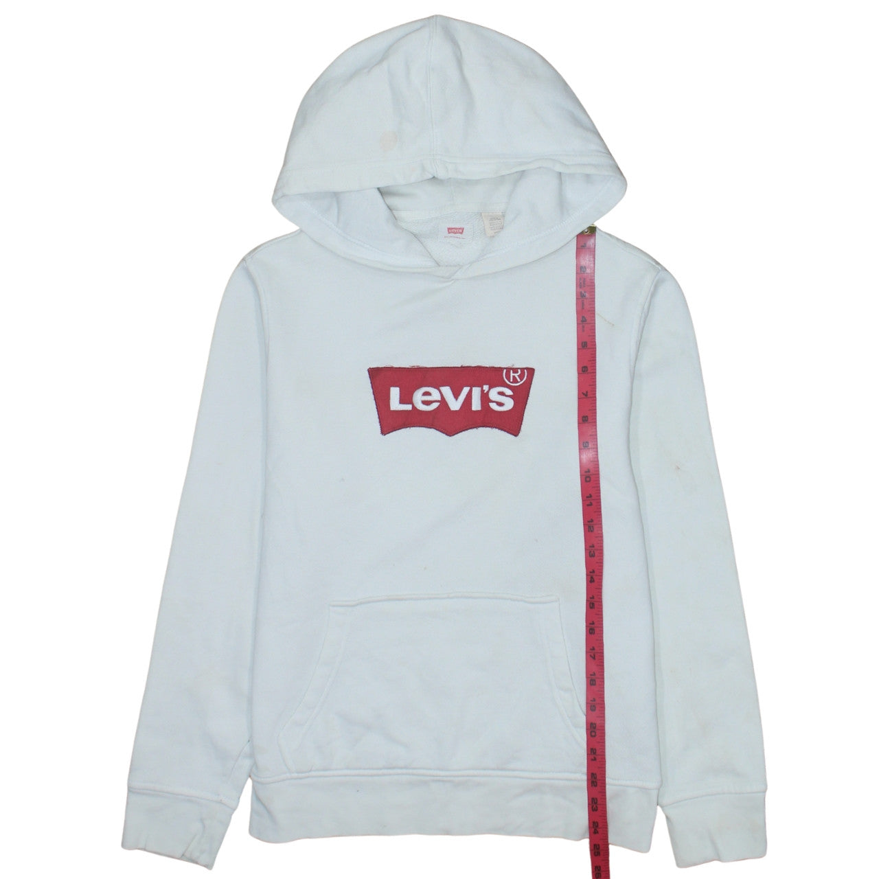 Womens UK Size S Levi's White Pullover Hoodie